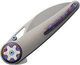 Ketuo Happy Hour Linerlock Knife for EDC Enthusiasts Bead Blast M390 Blade Timascus Damasteel Inlay by Ketuo