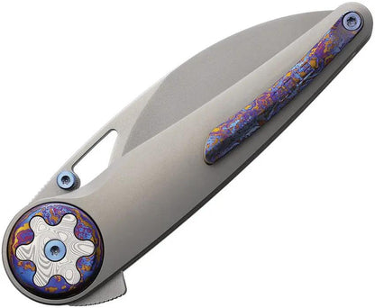 Ketuo Happy Hour Linerlock Knife for EDC Enthusiasts Bead Blast M390 Blade Timascus Damasteel Inlay by Ketuo