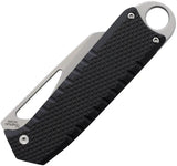 Ketuo Button Lock Tanto Knife - 14C28N Satin Blade Black G10 Handle For EDC Enthusiasts by Ketuo