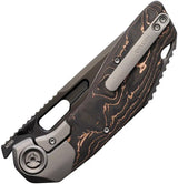 Ketuo Yakuza Framelock Folding Knife - Premium M390 Tanto Blade, Copper Foil Carbon Fiber Handle by Ketuo