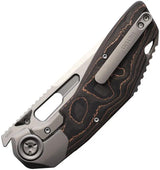 Ketuo Yakuza Framelock EDC Knife Copper Foil Carbon Fiber Handle With Titanium Bolster M390 Blade For Everyday Carry by Ketuo