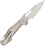 Ketuo Griffin V3 Linerlock Knife - M390 Spear Point Blade With Gray Titanium Frame And Carbon Fiber Inlay by Ketuo