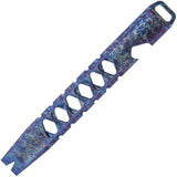 Ketuo Titanium Prybar Cutter Lightning Finish EDC Tool - Compact Belt and Cord Cutter With Lanyard Loop by Ketuo