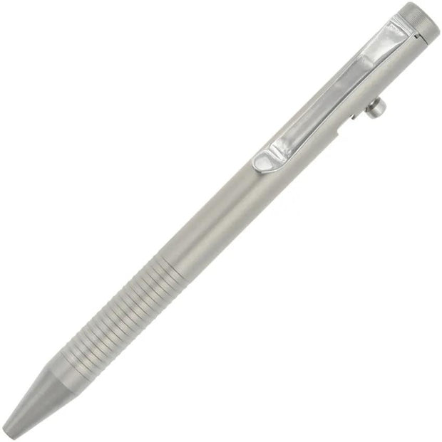 Ketuo Halo Bolt Action Titanium Pen Matte Gray For EDC Enthusiasts With Pocket Clip by Ketuo