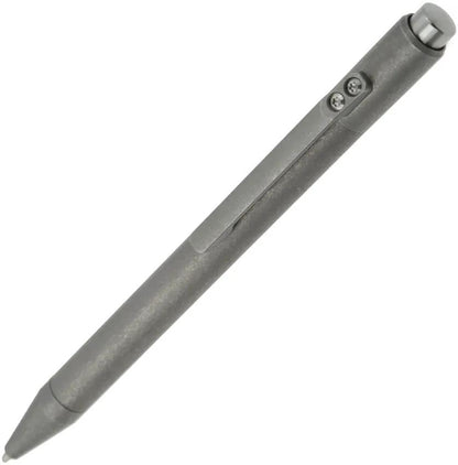 Ketuo Titanium Push Pen Stonewash EDC Pocket Clip With Push To Deploy Mechanism For Professionals by Ketuo