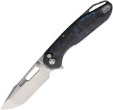 Ketuo Triad Button Linerlock Blue CF KETM052 TRIAD V3 S by Ketuo