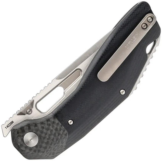 Ketuo Yakuza Linerlock Knife - Premium Black Satin 14C28N Sandvik Tanto Blade With G10 Handle by Ketuo