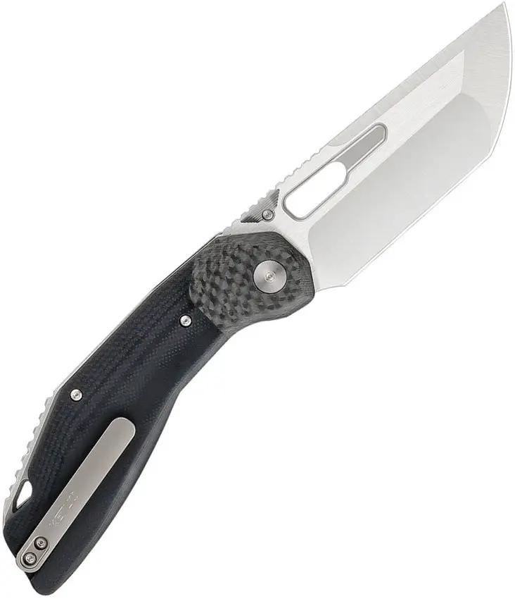 Ketuo Yakuza Linerlock Knife - Premium Black Satin 14C28N Sandvik Tanto Blade With G10 Handle by Ketuo