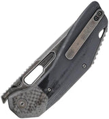 Ketuo Yakuza Linerlock Knife - Black G10 Handle With 14C28N Sandvik Tanto Blade And Carbon Fiber Bolsters by Ketuo