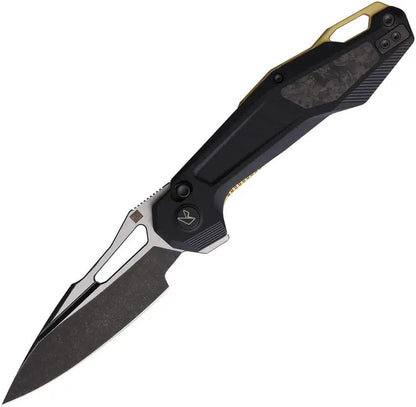 Ketuo Griffin Linerlock Knife Premium G10 Handle With Carbon Fiber Inlay, 14C28N Steel, Extended Tang For EDC by Ketuo