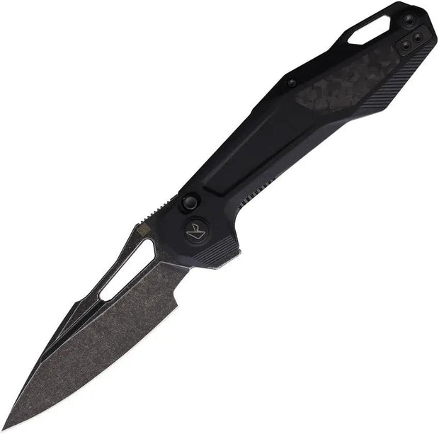 Ketuo Griffin Linerlock Knife G10 Black With Carbon Fiber Inlay 14C28N Everyday Carry Ready EDC by Ketuo