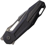 Ketuo Griffin Linerlock Knife G10 Black With Carbon Fiber Inlay 14C28N Everyday Carry Ready EDC by Ketuo