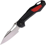 Ketuo Griffin Linerlock Knife With 14C28N Satin Blade Black Red G10 Handle Extended Tang EDC by Ketuo