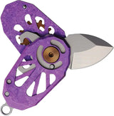 Ketuo Beetle Folder Crystalized Purple Titanium Handle Knife - Bohler M390 Blade EDC With Bottle Opener And Keyring by Ketuo