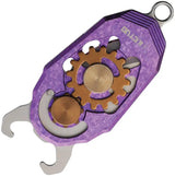 Ketuo Beetle Folder Crystalized Purple Titanium Handle Knife - Bohler M390 Blade EDC With Bottle Opener And Keyring by Ketuo