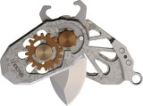 Ketuo Beetle Folder Crystalized Silver Titanium Handle EDC Knife - M390 Blade Bottle Opener for Everyday Carry by Ketuo