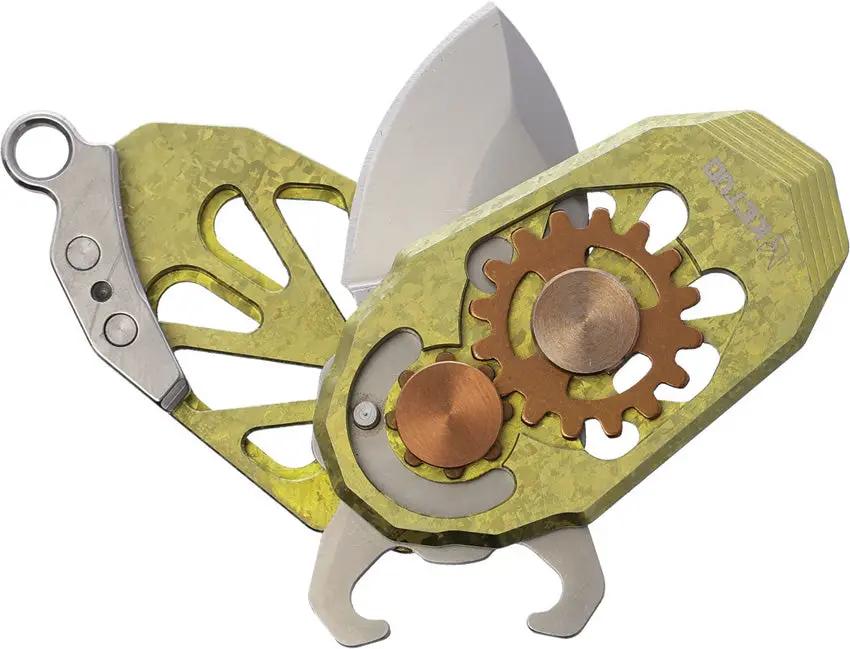 Ketuo Beetle Folder Crystalized Gold Titanium Handle Premium EDC Knife With M390 Blade And Bottle Opener by Ketuo