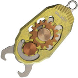 Ketuo Beetle Folder Crystalized Gold Titanium Handle Premium EDC Knife With M390 Blade And Bottle Opener by Ketuo