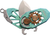 Ketuo Beetle Folder Crystalized Green Titanium Handle EDC Knife - Premium Bohler M390 Blade, Bottle Opener, Keyring by Ketuo
