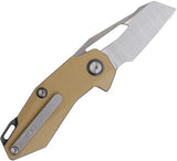 Ketuo Thorn Linerlock Knife - Rugged Tan G10 Handle, 2in Satin Blade, EDC Ready by Ketuo