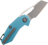 Ketuo Thorn Linerlock Knife Blue G10 Handle Satin 14C28N Reverse Tanto Blade With Pocket Clip For EDC Enthusiasts by Ketuo