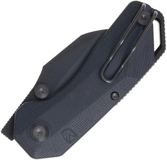 Ketuo Rhapsody Button Lock Knife Black 2 Inch Premium 14C28N Blade With Thumb Stud For EDC - Compact Black EDC Knife by Ketuo