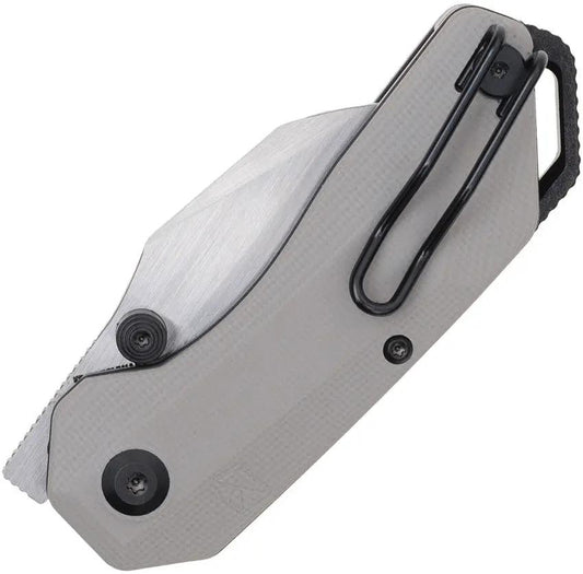 Ketuo Rhapsody Button Lock Knife - Satin 14C28N Reverse Tanto Blade With Gray G10 Handle For Everyday Carry by Ketuo