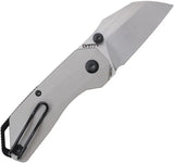 Ketuo Rhapsody Button Lock Knife - Satin 14C28N Reverse Tanto Blade With Gray G10 Handle For Everyday Carry by Ketuo