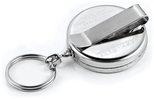KEY-BAK Self Retracting Key Reel 0005-011 - Retractable 24 Inch Stainless Chain Holds Up To 15 Keys by KEY-BAK