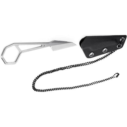 Kansept Knives Hex Neck Knife SW G0001A1 - One Piece 2In Stonewash 14C28N Blade With Finger Ring And Kydex Sheath by Kansept Knives