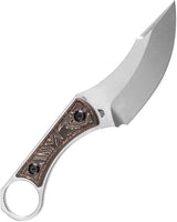 Kansept Knives Niko Fixed Blade Cop CF G004A5 - Copper Foil Carbon Fiber Handle With 3.5 Inch D2 Clip Point by Kansept Knives