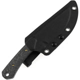 Kansept Knives Flank Fixed Blade - Shred CF D2 Tool Steel Drop Point With Carbon Fiber Handle by Kansept Knives