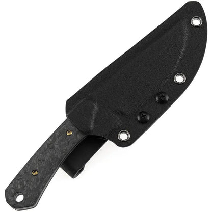 Kansept Knives Flank Fixed Blade - Shred CF D2 Tool Steel Drop Point With Carbon Fiber Handle by Kansept Knives