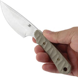 Kansept Knives Flank Fixed Blade - D2 Tool Steel Drop Point With Sand G10 Handle by Kansept Knives