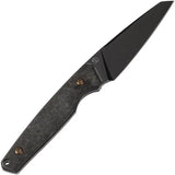 Kansept Knives Parr Fixed Blade Shred CF - CPM S35VN Sheepsfoot, Full Tang, Black Kydex Sheath by Kansept Knives