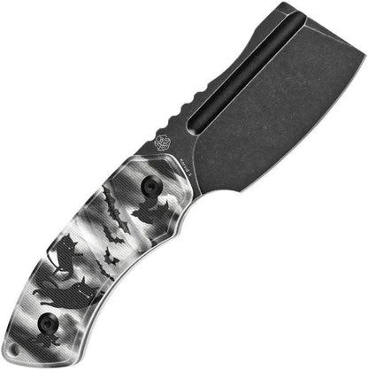 Kansept Knives Korvid S Fixed Blade Black Cat Handle - 14C28N Sandvik Blade Full Tang EDC Knife With Black Kydex Sheath by Kansept Knives