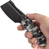 Kansept Knives Korvid S Fixed Blade Black Cat Handle - 14C28N Sandvik Blade Full Tang EDC Knife With Black Kydex Sheath by Kansept Knives