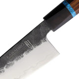 Ketuo Kawahiro KH6603 Chef Knife - Premium VG10 Core 3 Layer Steel 7.88 Inch Blade Turquoise Handle For Pros by Ketuo