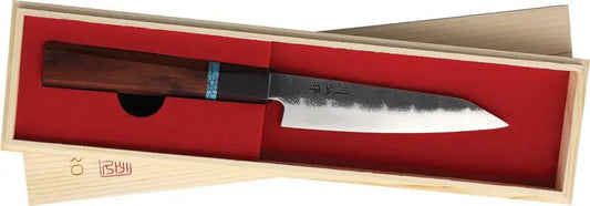 Ketuo Kawahiro VG10 Core 3 Layer Premium Utility Knife 5 Inch Blade For Pros Ruby Wood Ebony Turquoise by Ketuo