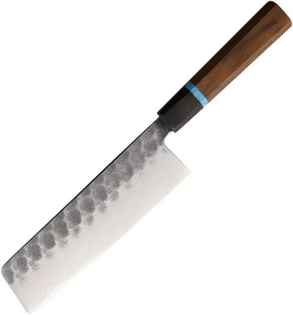 Ketuo Kawahiro Cleaver KH6610 Premium VG10 Core Three Layer Steel With Ruby Ebony Turquoise Handle For Gourmet Cooks by Ketuo