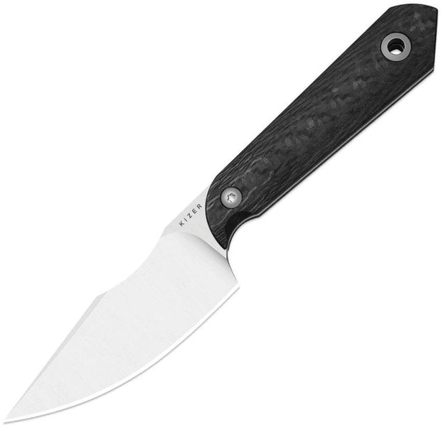 Kizer Cutlery Mini Harpoon Fixed Blade 3 Inch EDC Knife M390 Carbon Fiber Handle Full Tang Rugged Outdoors by Kizer Cutlery
