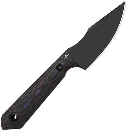 Kizer Mini Harpoon Fixed Blade Knife FatCF 1040S9 M390 Black Dlc Purple Fat Carbon Fiber Handle Full Tang Edc by Kizer Cutlery