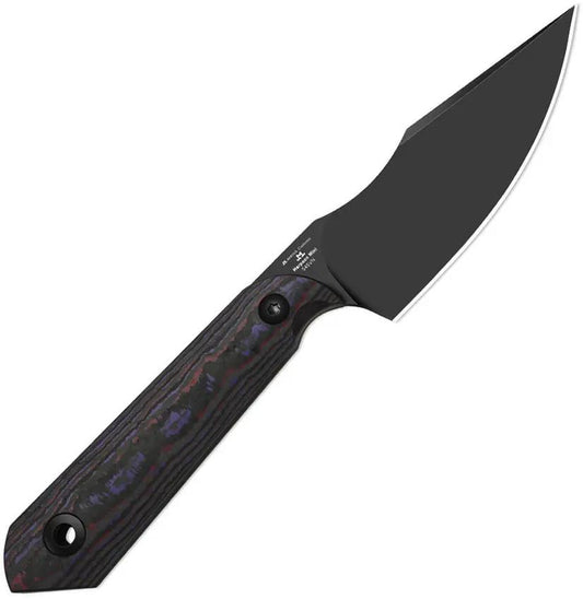 Kizer Mini Harpoon Fixed Blade Knife FatCF 1040S9 M390 Black Dlc Purple Fat Carbon Fiber Handle Full Tang Edc by Kizer Cutlery