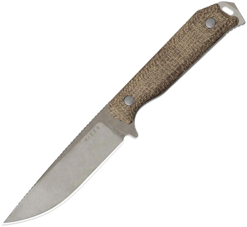 Kizer Cutlery Begleiter Fixed Blade Burlap 1045MD1 by Kizer Cutlery
