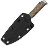 Kizer Cutlery Begleiter Fixed Blade Knife CPM3V Drop Point Burlap Micarta Handle For Outdoor Enthusiasts Survival Tool by Kizer Cutlery
