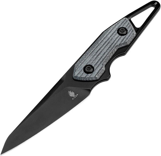 Kizer Cutlery Groom Fixed Blade Knife With D2 Steel 3.13in Blade Full Tang Finger Ring Neck Sheath For EDC Enthusiasts by Kizer Cutlery