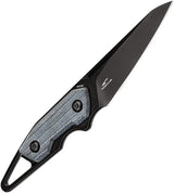 Kizer Cutlery Groom Fixed Blade Knife With D2 Steel 3.13in Blade Full Tang Finger Ring Neck Sheath For EDC Enthusiasts by Kizer Cutlery