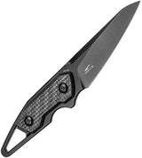 Kizer Cutlery Groom Fixed Blade Knife With Carbon Fiber Handle D2 Tool Steel For Outdoor EDC Enthusiasts by Kizer Cutlery