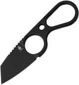 Kizer Bowtie Neck Knife D2 Tool Steel Blade Black Stonewash With Finger Ring Kydex Sheath For EDC Enthusiasts by Kizer Cutlery