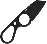 Kizer Bowtie Neck Knife D2 Tool Steel Blade Black Stonewash With Finger Ring Kydex Sheath For EDC Enthusiasts by Kizer Cutlery
